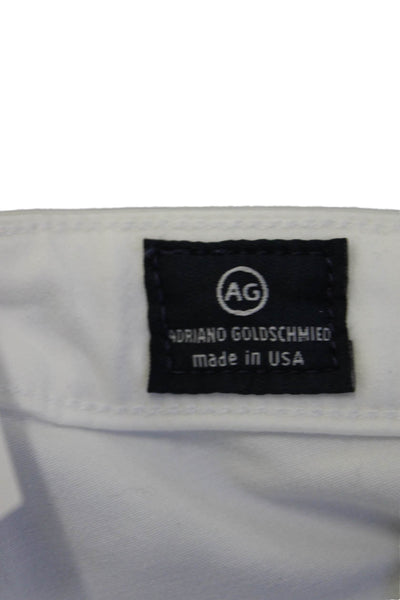 AG Adriano Goldschmied Womens Skinny Ankle Jeans White High Rise Petite Size 27