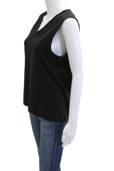 Lululemon Women Basic Black Nylon V-Neck Sleeveless Tank Size 14