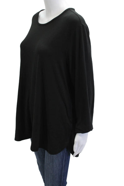 J. Jill Womens Black Basic Long Sleeve T-Shirt Size XL