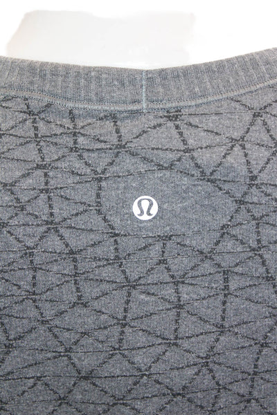 Lululemon Women Gray Short Sleeve Crew Neck Tunic T-Shirt Nylon Size 10