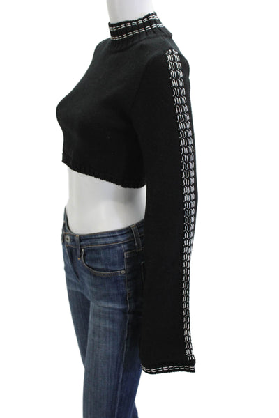 Zara Women Black Mock Neck Long Sleeve Pullover Sweater Size S
