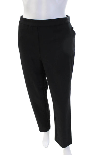 Rachel Zoe Women Ankle Dress Pants Black Zip Nylon Spandex Size 10