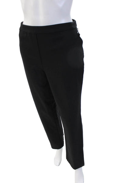 Rachel Zoe Women Ankle Dress Pants Black Zip Nylon Spandex Size 10
