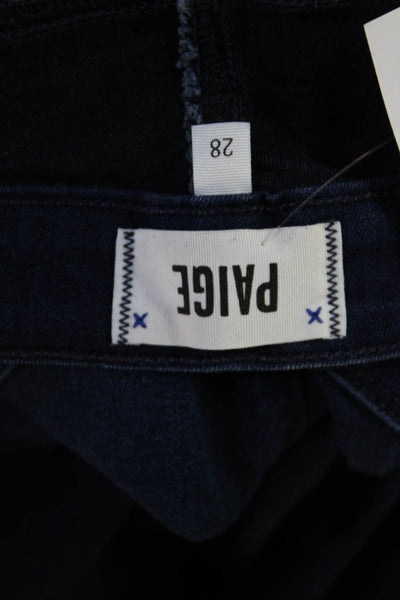 Paige Womens Skinny Dark Blue Jeans Mid Rise Size 28