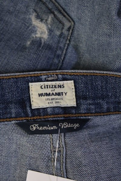 Citizens of Humanity Unisex Cropped Straight Blue Jeans Size 28