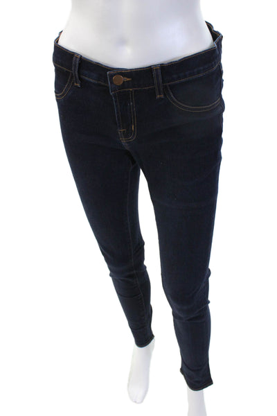 J Brand Womens Skinny Jegging Dark Blue Mid Rise 28 Inseam Size 29