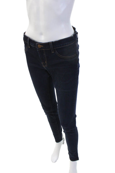 J Brand Womens Skinny Jegging Dark Blue Mid Rise 28 Inseam Size 29