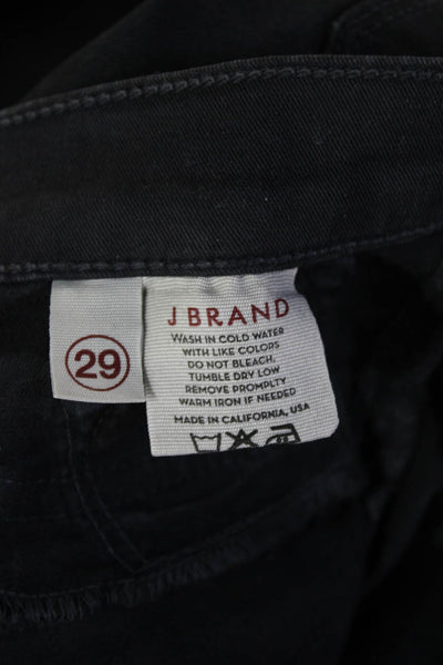 J Brand Womens Black Jegging Pants Button 32 Inseam Size 29