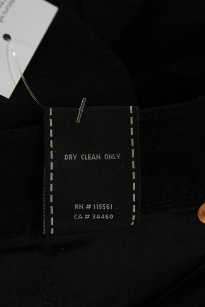7 For All Mankind Womens Ankle Jeggings Black Button Front Size 31