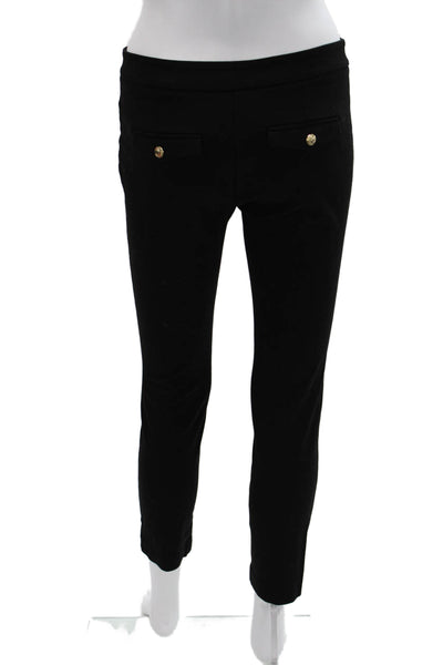 Juicy Couture Womens Ankle Jeggings Black Button Size 4
