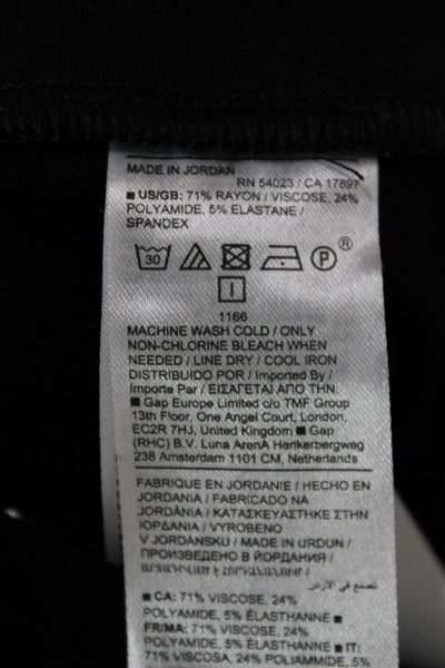 BR Women Cropped Dress Pants Black Rayon Blend Size S