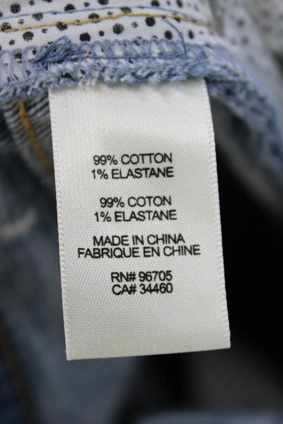 La Vie Women Cropped Flared 90s Blue Jeans Mid Rise Inseam 27 Size 25