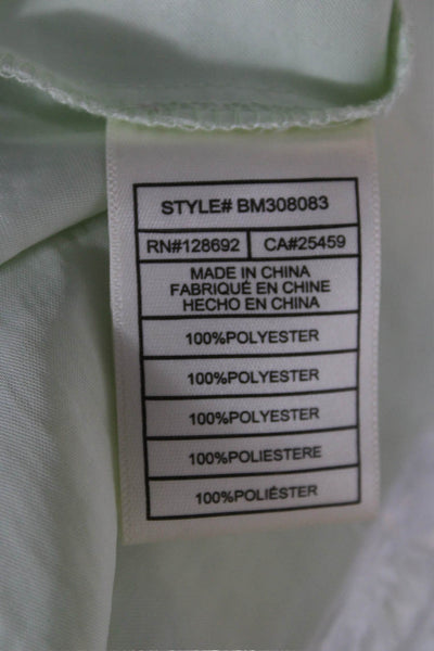 Steve Madden Women Shirt Dress Green Short Sleeve Knee Length Size 0