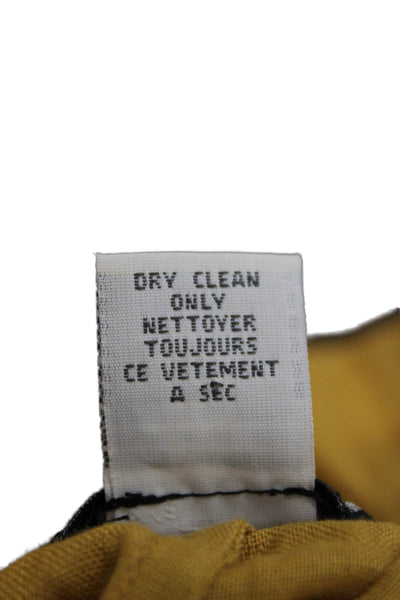 Meiling Unisex Bohemian Yellow Linen Drawstring Shorts Size XS