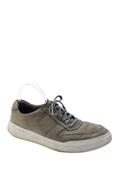 Cole Haan Mens Leather Low Top Sneakers Gray Size 10M