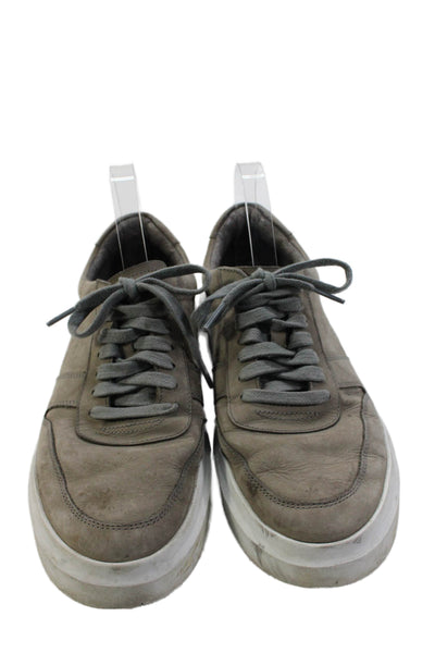 Cole Haan Mens Leather Low Top Sneakers Gray Size 10M