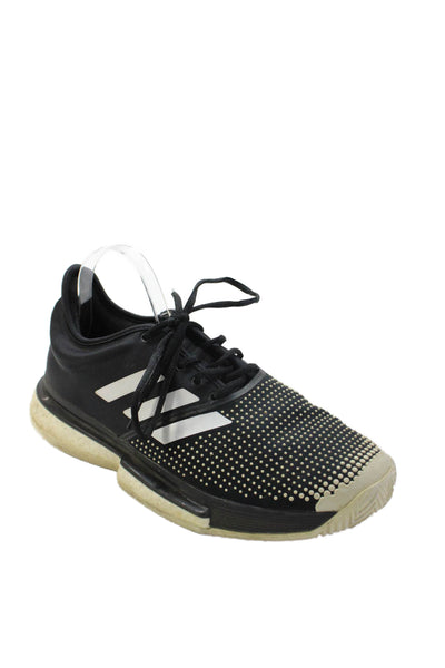 Adidas Mens Lace Up Low Top Sneakers Black Size 10