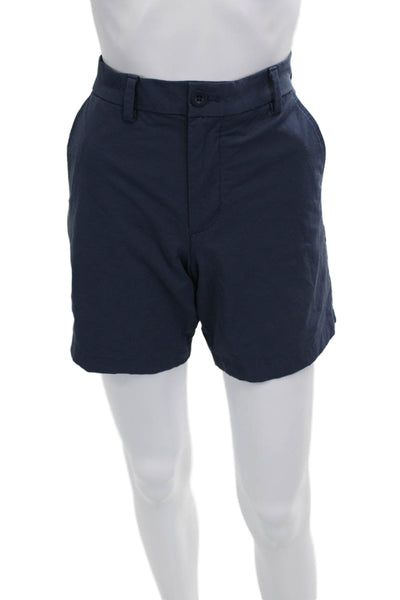 Vineyard Vines Mens Chino Shorts Dark Blue Beach Solid Button Size 28