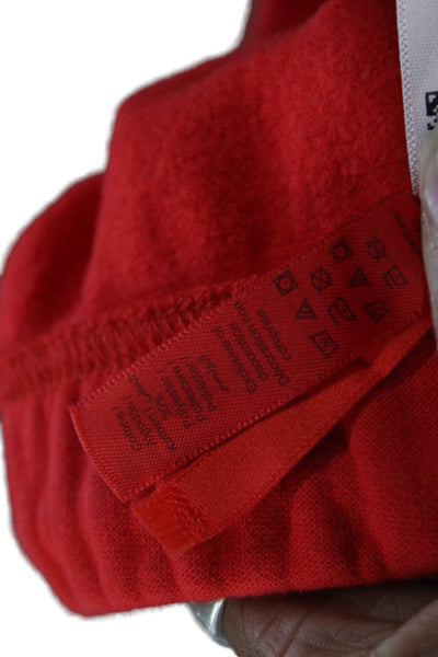 Skims Unisex Sweat Shorts Red 100% Cotton Size S