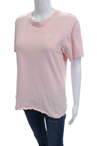 Nike Womens Basic Pink Cotton Short Sleeve T-Shirt Size S