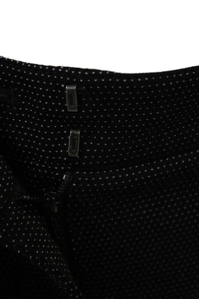 Akris Womens Ankle Dress Pants Black Polka Dot Viscose Hook Eye Size 4
