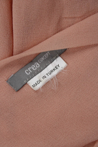 Crea Concept Women Shift Dress Pink Mid-Calf Hook & Eye Polyester Size S