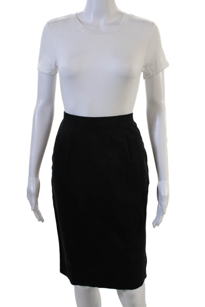 Eileen Fisher Womens Straight Pencil Skirt Black Tencel Petite Size XS