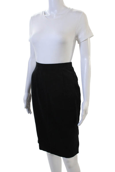 Eileen Fisher Womens Straight Pencil Skirt Black Tencel Petite Size XS