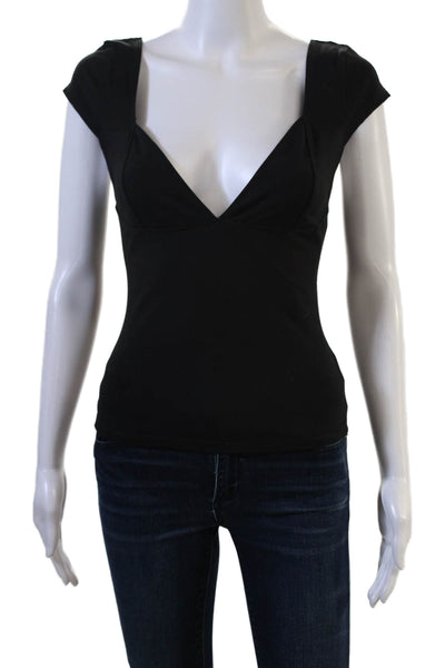 Intimately Free People Women Black V-Neck Sleeveless Cotton Top Size M