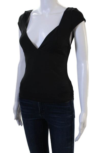 Intimately Free People Women Black V-Neck Sleeveless Cotton Top Size M