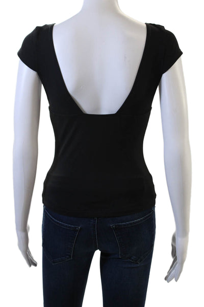 Intimately Free People Women Black V-Neck Sleeveless Cotton Top Size M