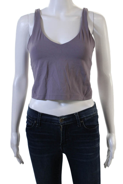 Lululemon Womens Purple Cropped V-Neck Nylon Tank Sleeveless Size XS