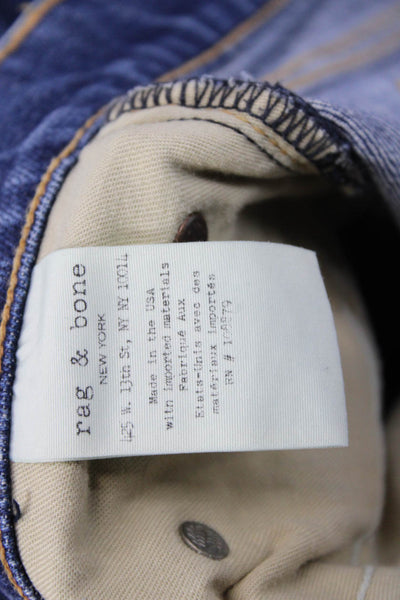 Rag & Bone Womens Skinny Ankle Jeans Dark Blue Size 28