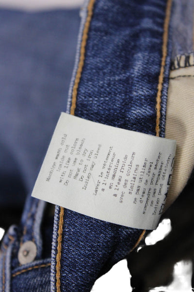 Rag & Bone Womens Skinny Ankle Jeans Dark Blue Size 28