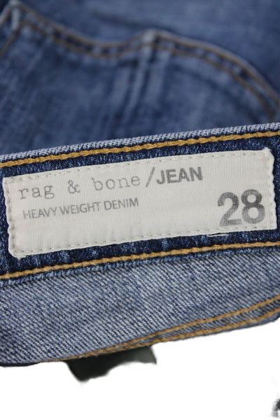 Rag & Bone Womens Skinny Ankle Jeans Dark Blue Size 28
