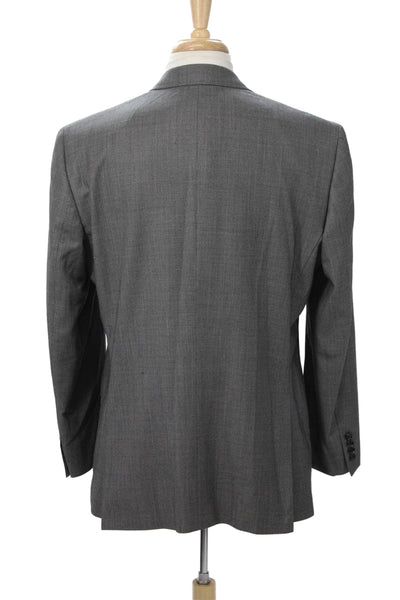 Ted Baker London Mens 2 Piece Gray Wool Geometric Suit Jacket Button Size 44