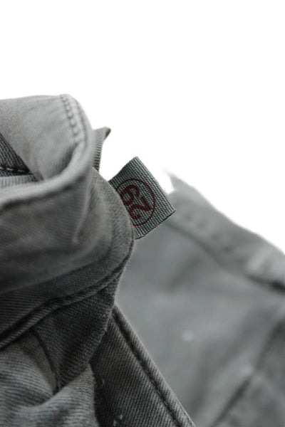 J Brand Womens Cropped Cargo Pants Gray Button 25in Inseam Size 29