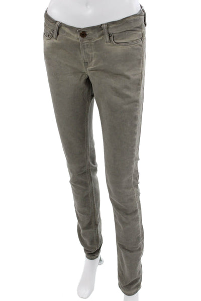 Allsaints Unisex Gray Cotton Army Pants Button Closure Size 29