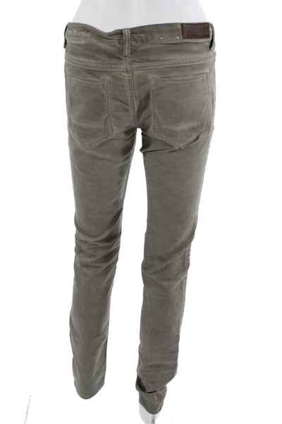 Allsaints Unisex Gray Cotton Army Pants Button Closure Size 29