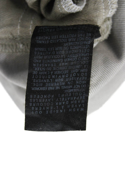 Allsaints Unisex Gray Cotton Army Pants Button Closure Size 29