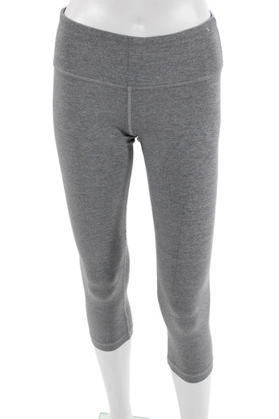 Lululemon Womens Cropped Capri Leggings Gray Nylon Size 6