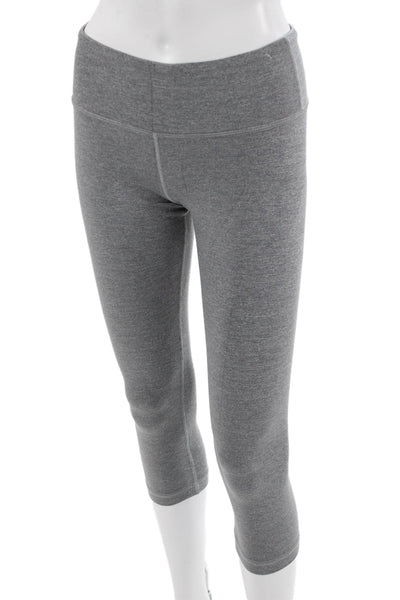 Lululemon Womens Cropped Capri Leggings Gray Nylon Size 6