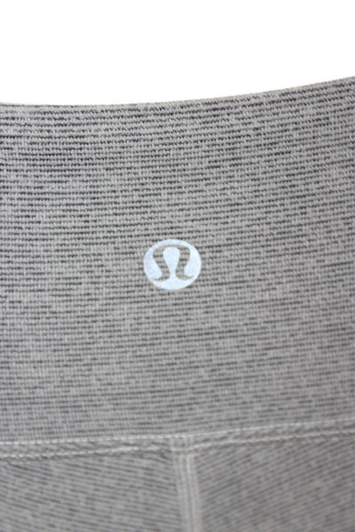 Lululemon Womens Cropped Capri Leggings Gray Nylon Size 6