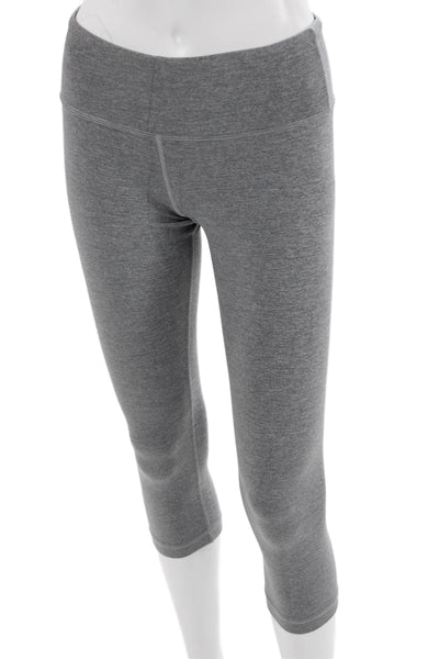 Lululemon Womens Gray Cropped Capri Nylon Leggings Fall Size 6