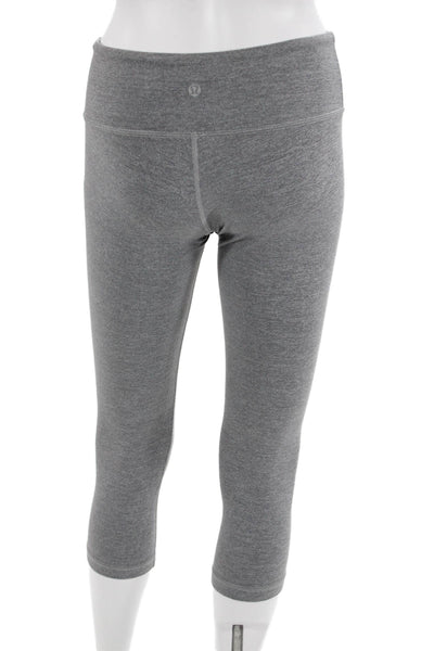 Lululemon Womens Gray Cropped Capri Nylon Leggings Fall Size 6