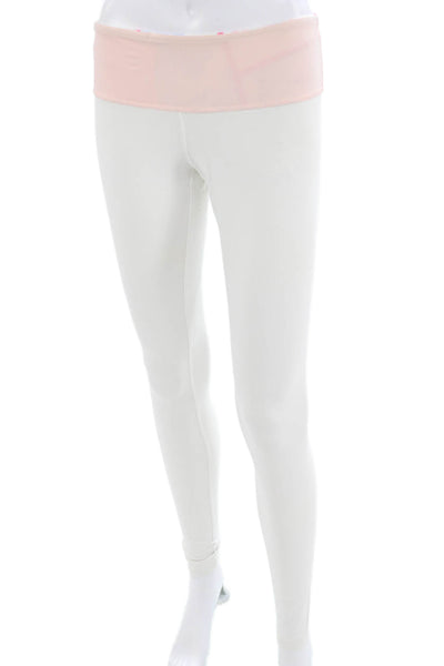 Lululemon Women Ankle White Nylon Leggings Maternity Size 8