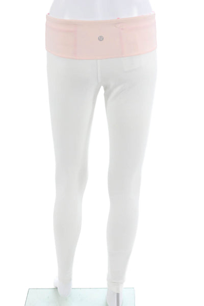 Lululemon Women Ankle White Nylon Leggings Maternity Size 8