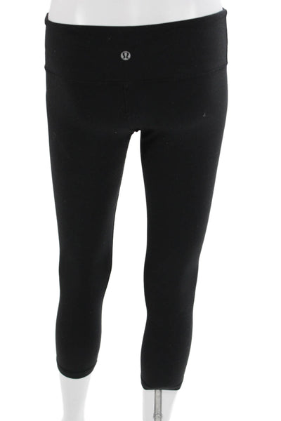 Lululemon Women Capri Leggings Black Nylon Size 4