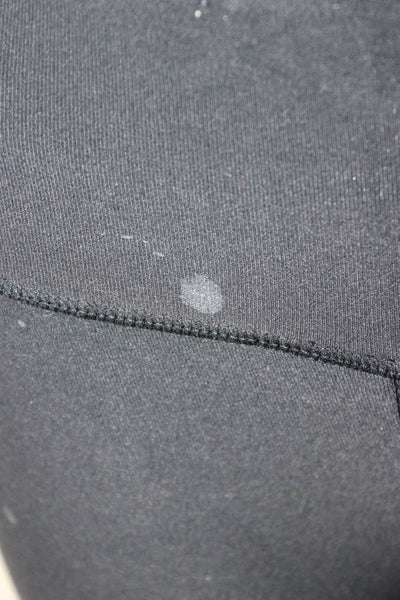 Lululemon Women Cropped Leggings Black Nylon Size 6