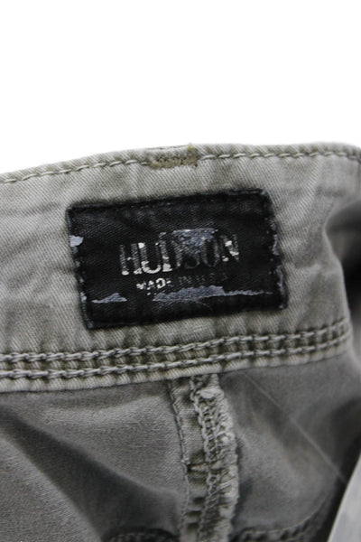 Hudson Womens Chino Pants Gray Button Closure 30in Inseam Size 27